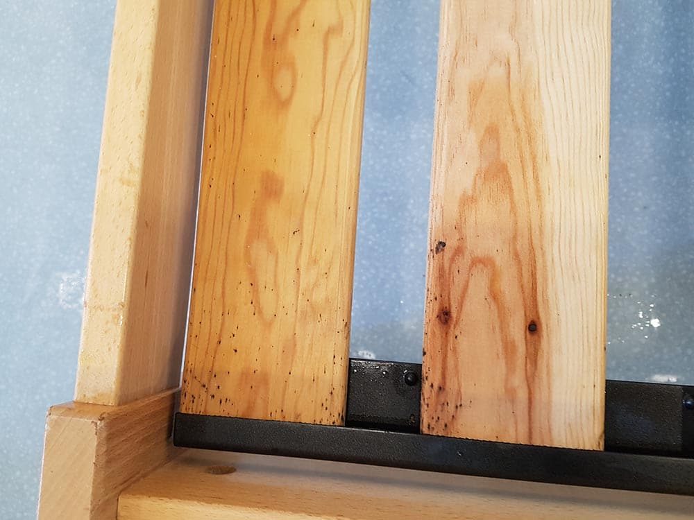 Traces de présence de punaises de lit Présence de déjections de punaises de lit sur un sommier