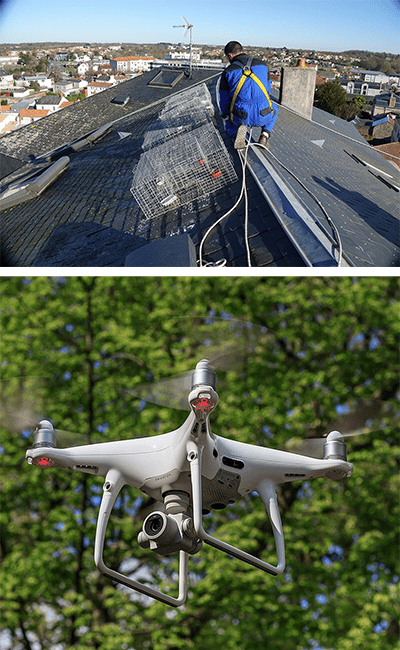 Drone détection nids oiseaux - BIONEO Drone détecteur de nids d'oiseaux - Extermination de nuisibles - BIONEO