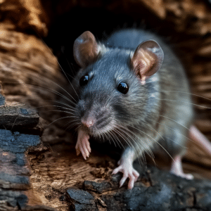 Photo d'un rat vu de près