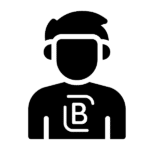 icone noir homme avec logo blanc Bioneo icône noire homme équipe Bioneo